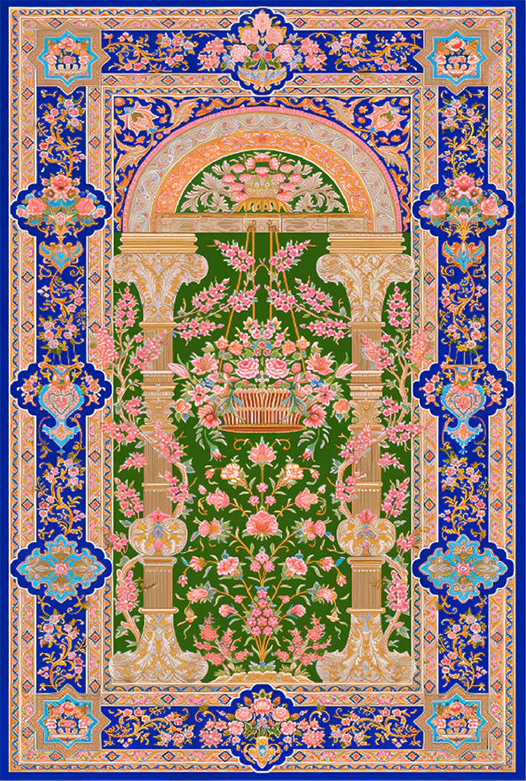 فرشینه و قالیچه سنتی و مدرن مناسب حال و پذیرایی برند دفه کد ZED SM 619