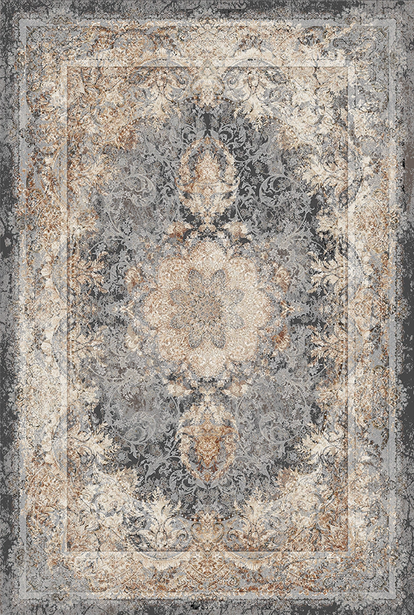 فرش ابریشم ماشینی مدرن و سنتی مناسب حال و پذیرایی برند دفه کد  ABRISHAM SM 709