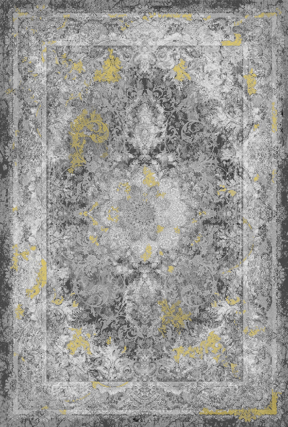 فرش ابریشم ماشینی مدرن و سنتی مناسب حال و پذیرایی برند دفه کد  ABRISHAM SM 711