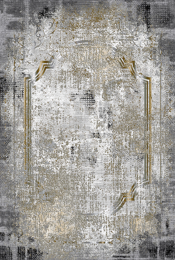 فرش ابریشم ماشینی مدرن و سنتی مناسب حال و پذیرایی برند دفه کد  ABRISHAM SM 732