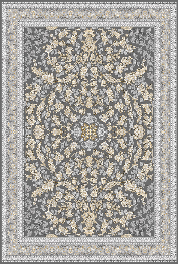 فرش ابریشم ماشینی مدرن و سنتی مناسب حال و پذیرایی برند دفه کد  ABRISHAM SM 733