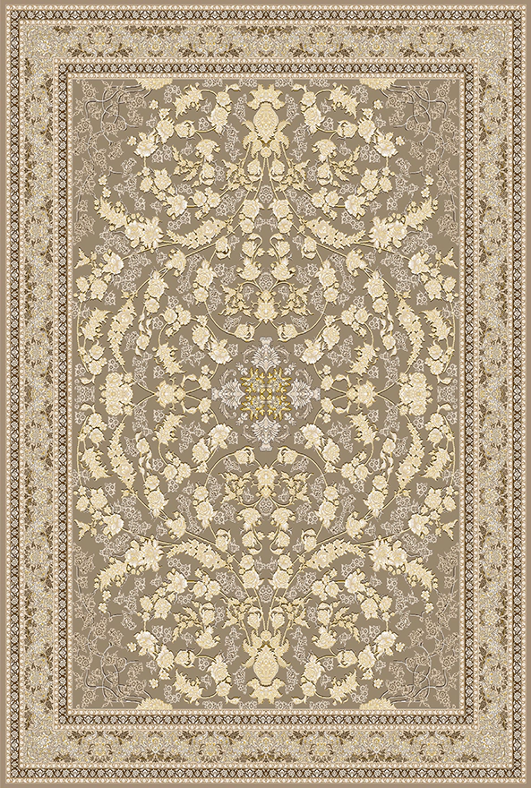 فرش ابریشم ماشینی مدرن و سنتی مناسب حال و پذیرایی برند دفه کد  ABRISHAM SM 734