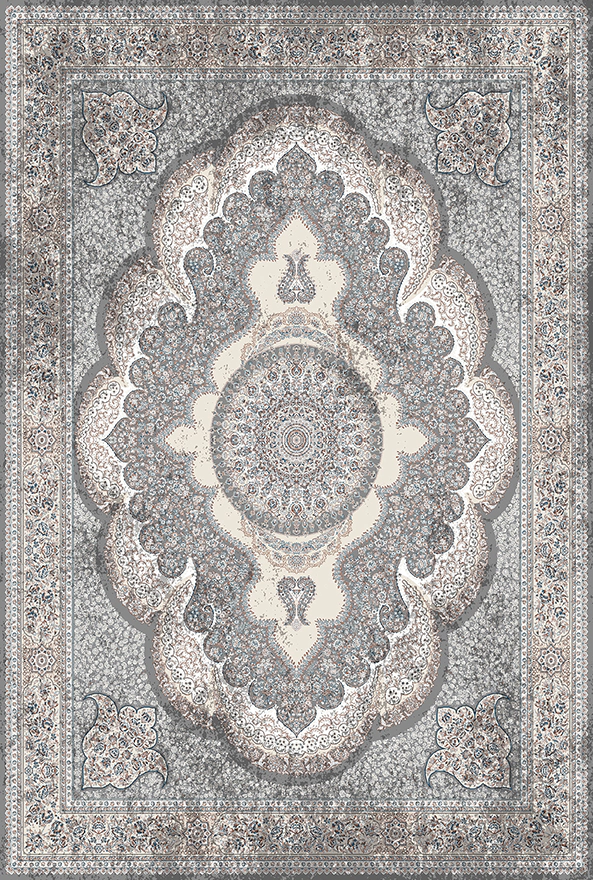 فرش ابریشم ماشینی مدرن و سنتی مناسب حال و پذیرایی برند دفه کد  ABRISHAM SM 735