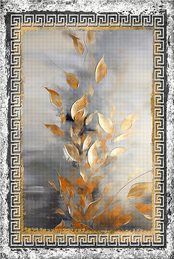 فرش ابریشم ماشینی مدرن و سنتی مناسب حال و پذیرایی برند دفه کد  ABRISHAM SM 739