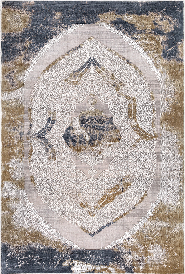 فرش ابریشم ماشینی مدرن و سنتی مناسب حال و پذیرایی برند دفه کد  ABRISHAM SM 741