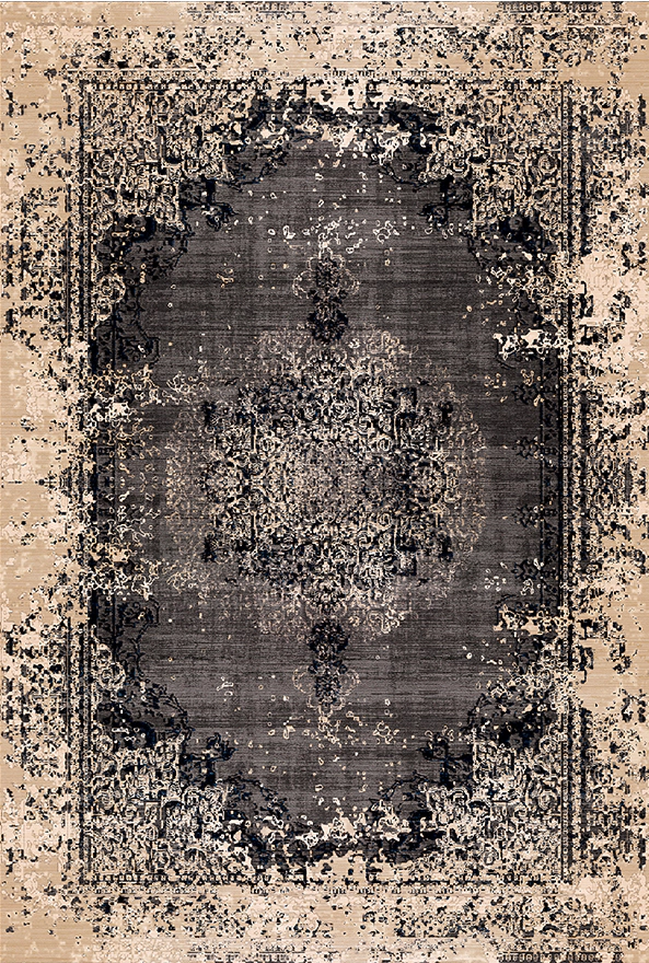 فرش ابریشم ماشینی مدرن و سنتی مناسب حال و پذیرایی برند دفه کد  ABRISHAM SM 744