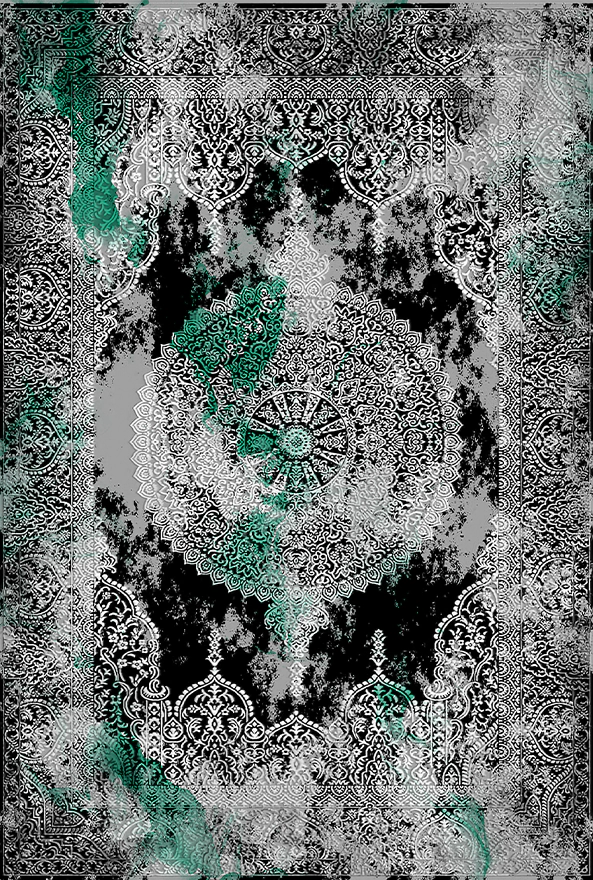 فرش ابریشم ماشینی مدرن و سنتی مناسب حال و پذیرایی برند دفه کد  ABRISHAM SM 753