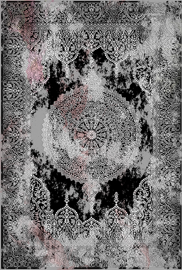 فرش ابریشم ماشینی مدرن و سنتی مناسب حال و پذیرایی برند دفه کد  ABRISHAM SM 755