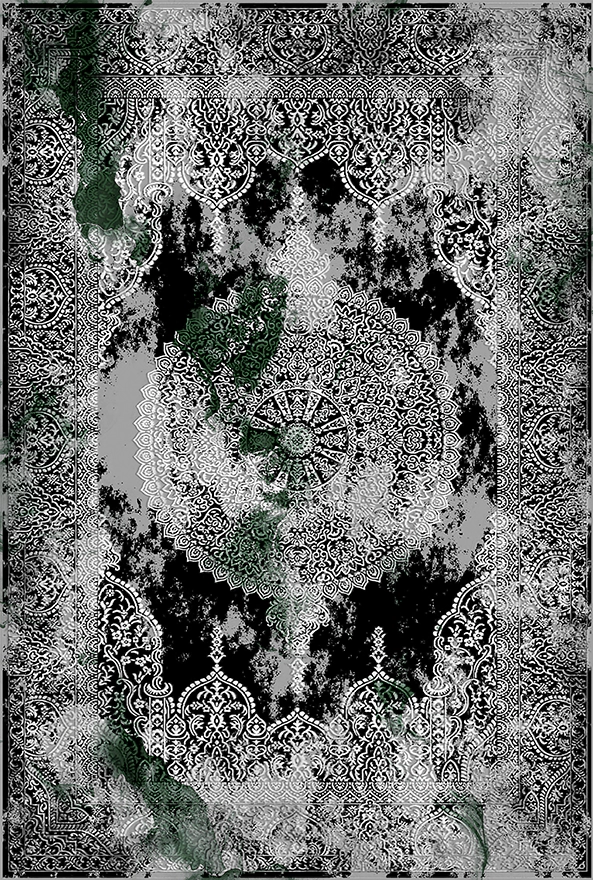 فرش ابریشم ماشینی مدرن و سنتی مناسب حال و پذیرایی برند دفه کد  ABRISHAM SM 756