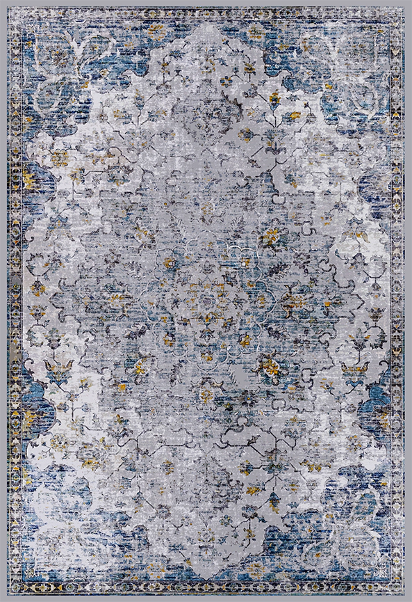 فرش ابریشم ماشینی مدرن و سنتی مناسب حال و پذیرایی برند دفه کد  ABRISHAM SM 774