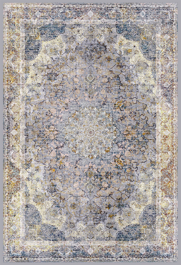 فرش ابریشم ماشینی مدرن و سنتی مناسب حال و پذیرایی برند دفه کد  ABRISHAM SM 775