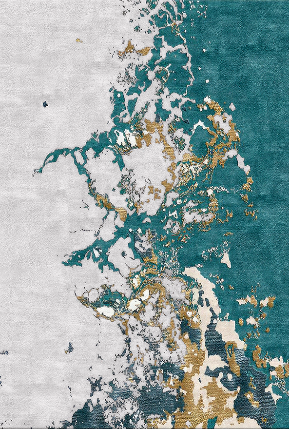 فرش ابریشم ماشینی مدرن و سنتی مناسب حال و پذیرایی برند دفه کد  ABRISHAM SM 800