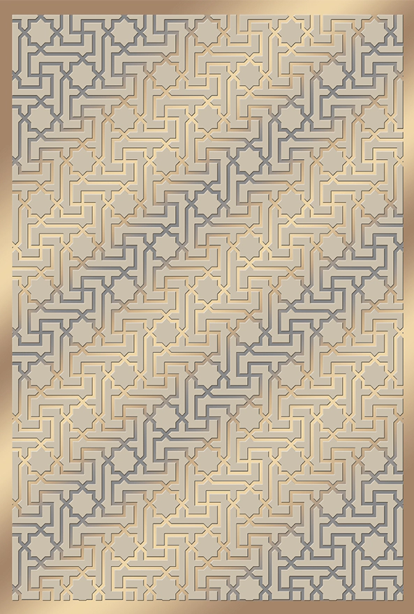 فرش ابریشم ماشینی مدرن و سنتی مناسب حال و پذیرایی برند دفه کد  ABRISHAM SM 802