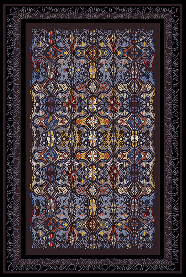 فرش ابریشم ماشینی مدرن و سنتی مناسب حال و پذیرایی برند دفه کد  ABRISHAM SM 809