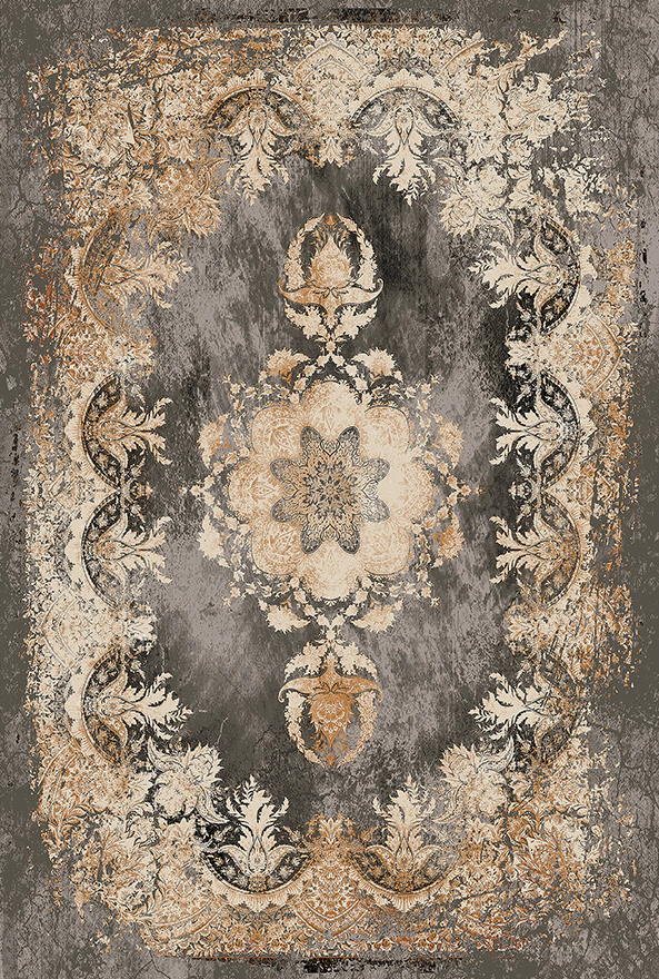 فرش ابریشم ماشینی مدرن و سنتی مناسب حال و پذیرایی برند دفه کد  ABRISHAM SM 810