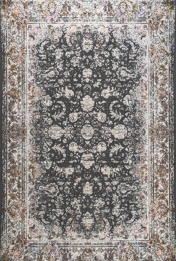 فرش ابریشم ماشینی مدرن و سنتی مناسب حال و پذیرایی برند دفه کد  ABRISHAM SM 812