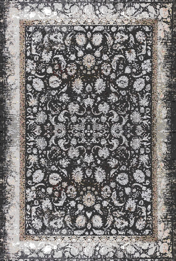 فرش ابریشم ماشینی مدرن و سنتی مناسب حال و پذیرایی برند دفه کد  ABRISHAM SM 818