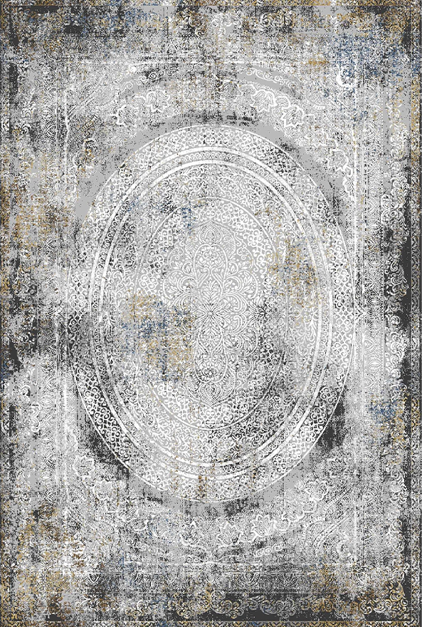 فرش ابریشم ماشینی مدرن و سنتی مناسب حال و پذیرایی برند دفه کد  ABRISHAM SM 820