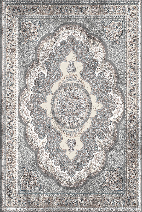 فرش ابریشم ماشینی مدرن و سنتی مناسب حال و پذیرایی برند دفه کد  ABRISHAM SM 825