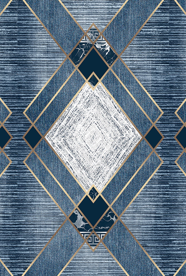 فرش ابریشم ماشینی مدرن و سنتی مناسب حال و پذیرایی برند دفه کد  ABRISHAM SM 827