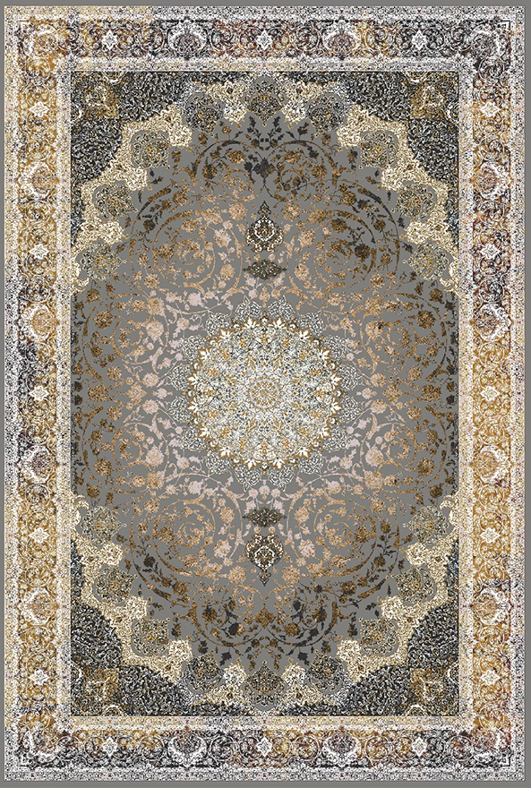 فرش ابریشم ماشینی مدرن و سنتی مناسب حال و پذیرایی برند دفه کد  ABRISHAM SM 836