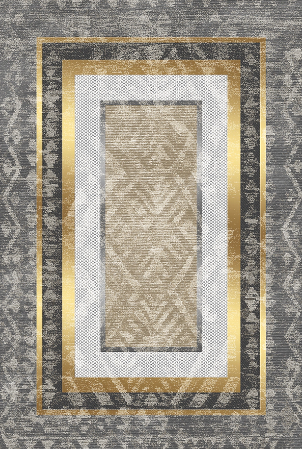 فرش ابریشم ماشینی مدرن و سنتی مناسب حال و پذیرایی برند دفه کد  ABRISHAM SM 838