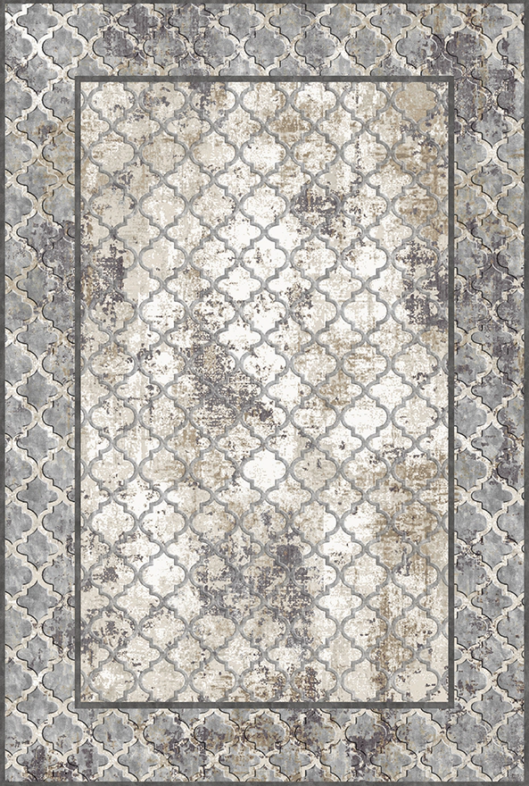 فرش ابریشم ماشینی مدرن و سنتی مناسب حال و پذیرایی برند دفه کد  ABRISHAM SM 839