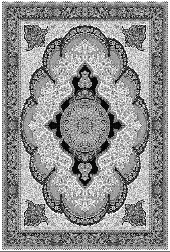 فرش ابریشم ماشینی مدرن و سنتی مناسب حال و پذیرایی برند دفه کد  ABRISHAM SM 841