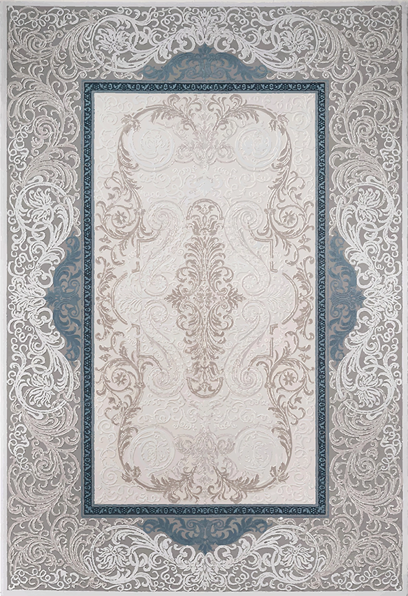 فرش ابریشم ماشینی مدرن و سنتی مناسب حال و پذیرایی برند دفه کد  ABRISHAM SM 851