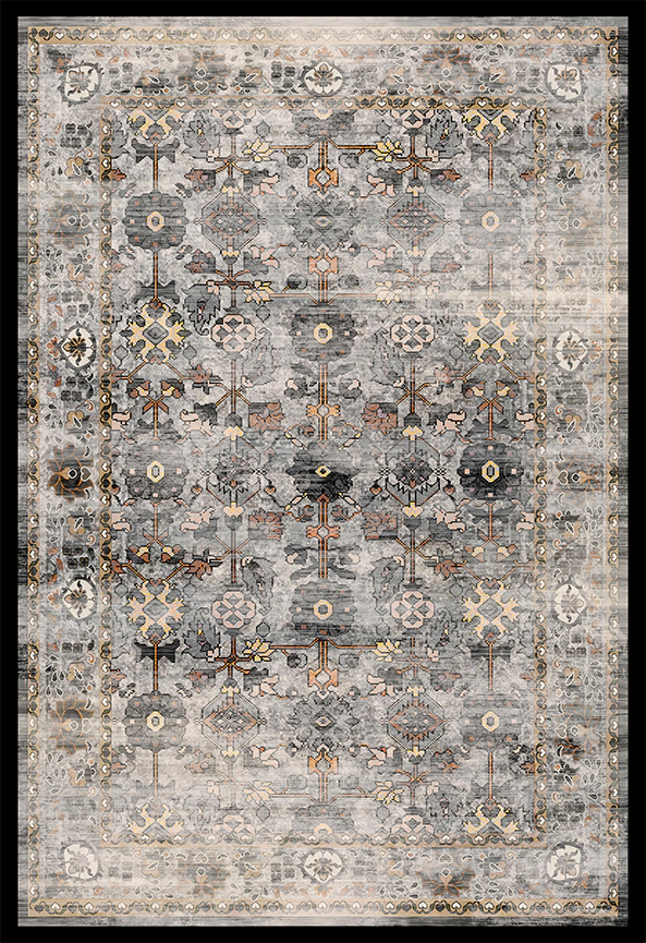 فرش ابریشم ماشینی مدرن و سنتی مناسب حال و پذیرایی برند دفه کد  ABRISHAM SM 852