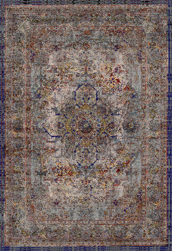 فرش ابریشم ماشینی مدرن و سنتی مناسب حال و پذیرایی برند دفه کد  ABRISHAM SM 853