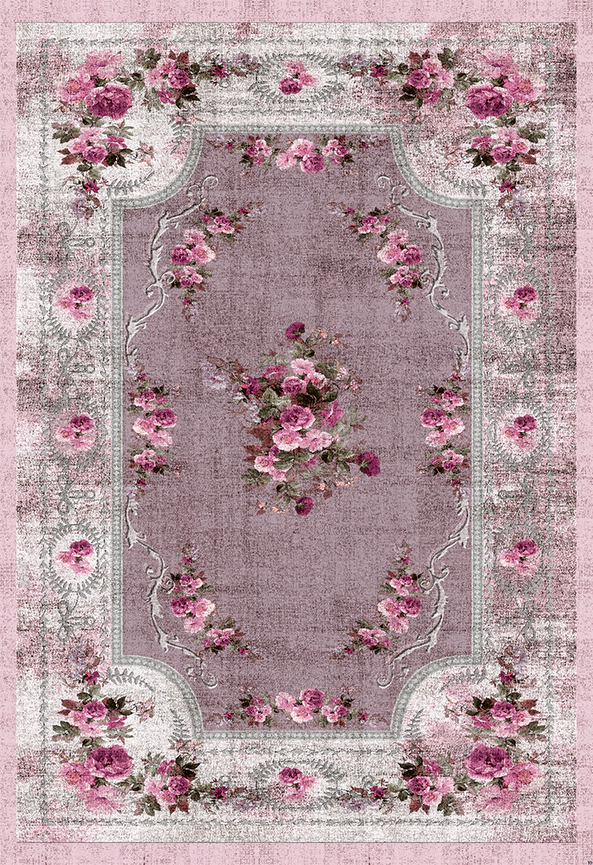 فرش ابریشم ماشینی مدرن و سنتی مناسب حال و پذیرایی برند دفه کد  ABRISHAM SM 867