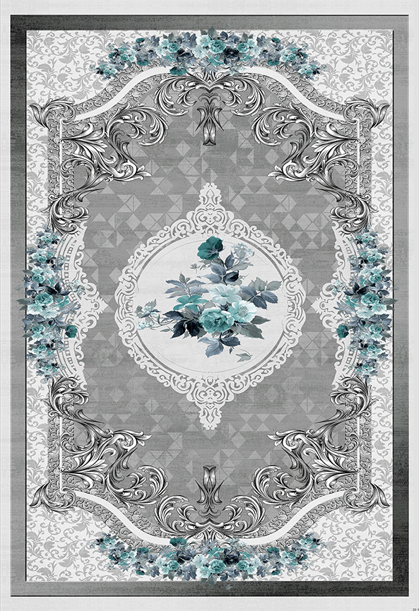 فرش ابریشم ماشینی مدرن و سنتی مناسب حال و پذیرایی برند دفه کد  ABRISHAM SM 872