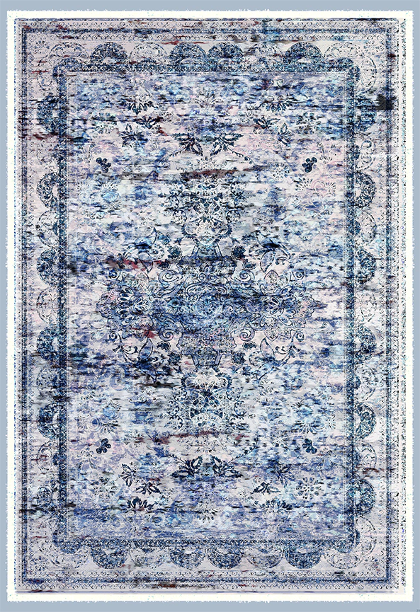 فرش ابریشم ماشینی مدرن و سنتی مناسب حال و پذیرایی برند دفه کد  ABRISHAM SM 874