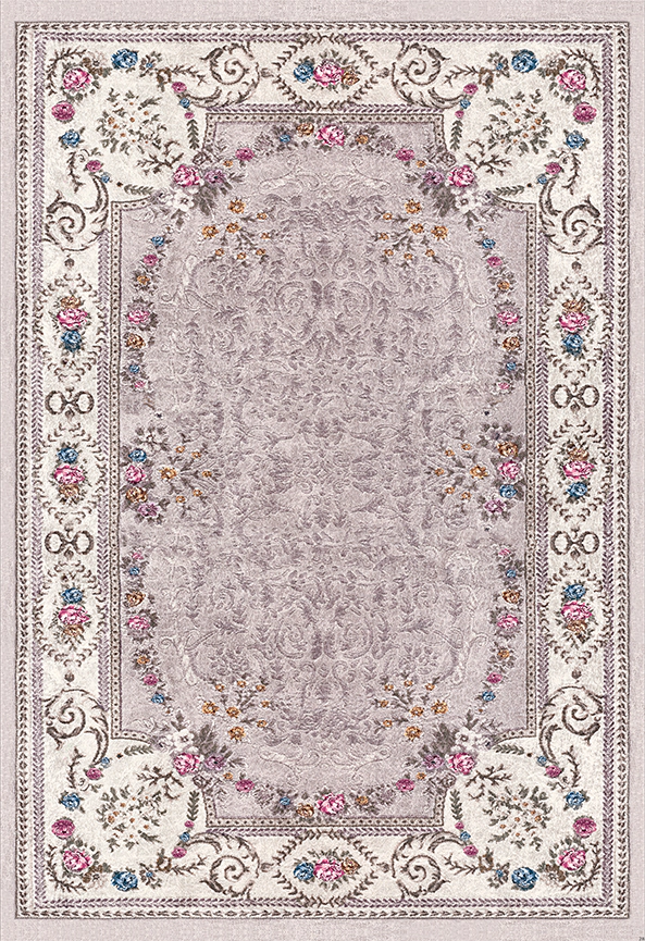 فرش ابریشم ماشینی مدرن و سنتی مناسب حال و پذیرایی برند دفه کد  ABRISHAM SM 881