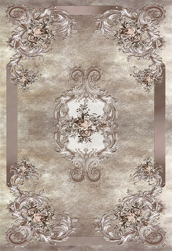 فرش ابریشم ماشینی مدرن و سنتی مناسب حال و پذیرایی برند دفه کد  ABRISHAM SM 886