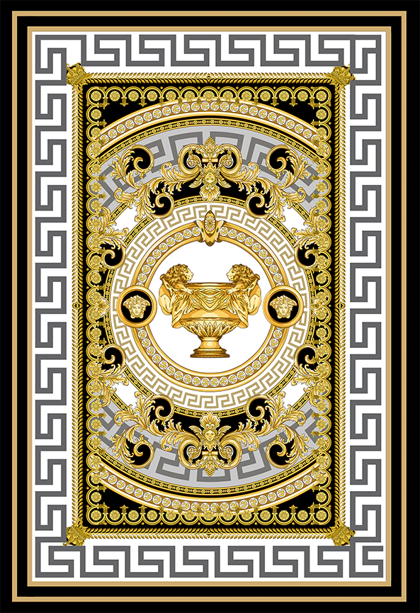 فرش ابریشم ماشینی مدرن و سنتی مناسب حال و پذیرایی برند دفه کد  ABRISHAM SM 890