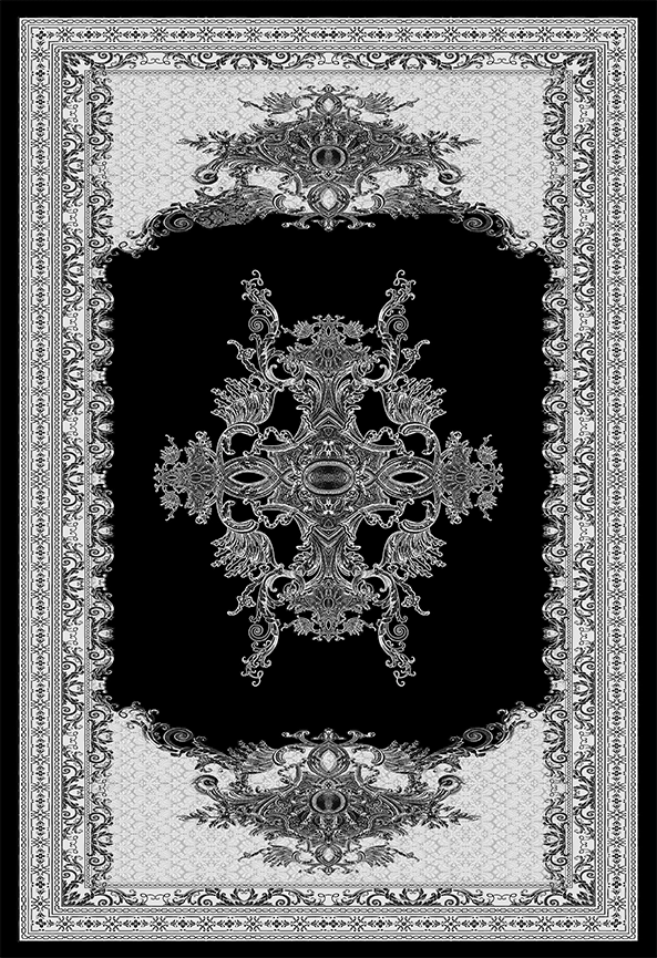 فرش ابریشم ماشینی مدرن و سنتی مناسب حال و پذیرایی برند دفه کد  ABRISHAM SM 897