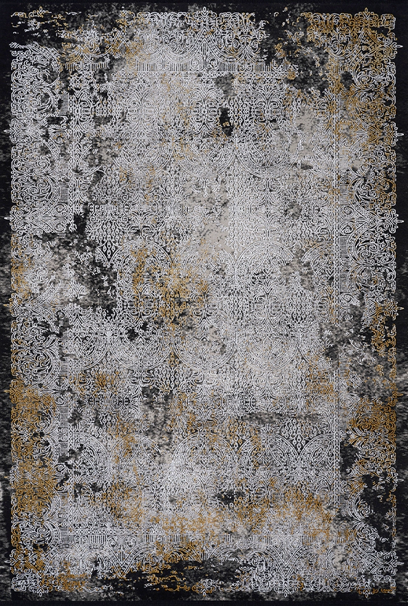 فرش ابریشم ماشینی مدرن و سنتی مناسب حال و پذیرایی برند دفه کد  ABRISHAM SM 899