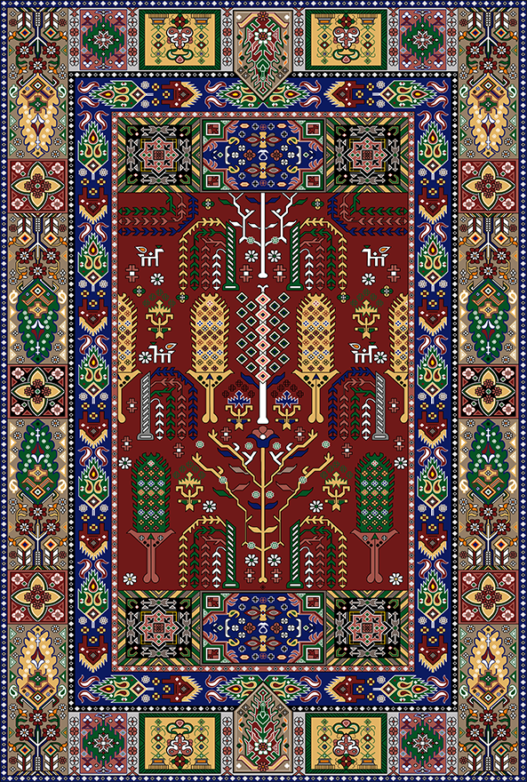 گلیم ماشینی ضد حساسیت برند دفه کد GD 257