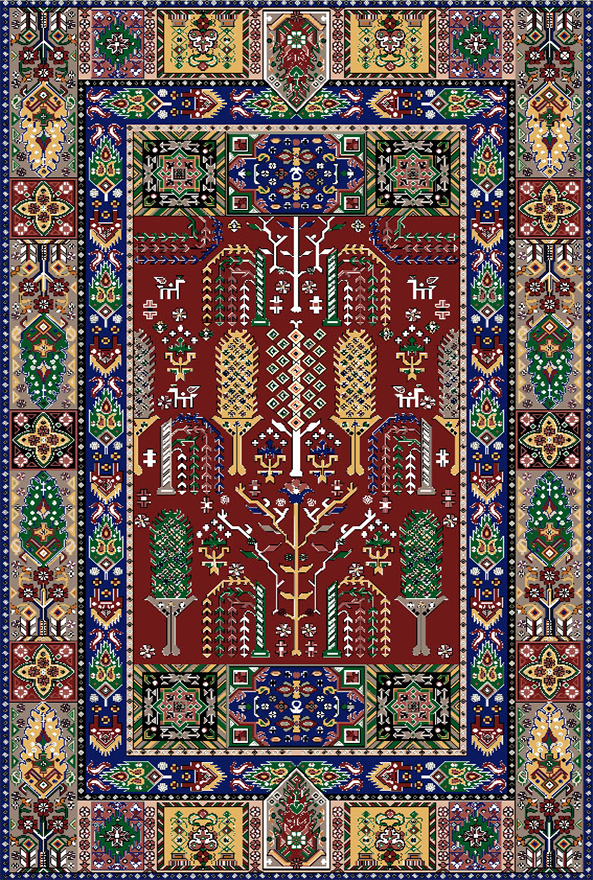 گلیم ماشینی ضد حساسیت برند دفه کد GD 258