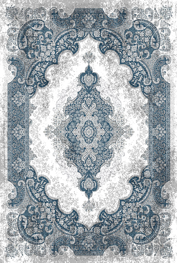 فرش ابریشم ماشینی مدرن و سنتی مناسب حال و پذیرایی برند دفه کد  ABRISHAM SM 904