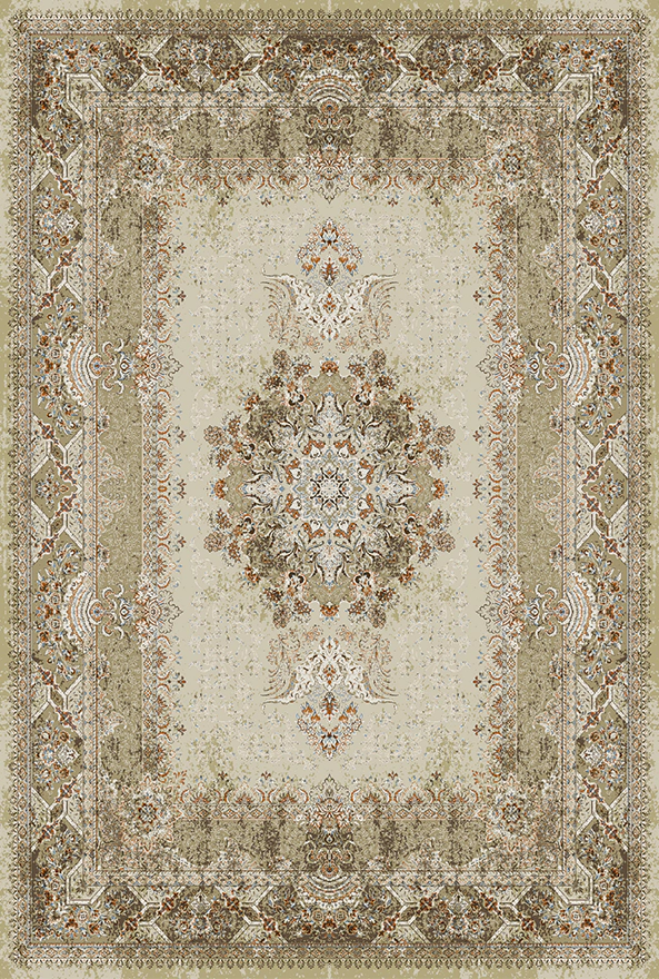 فرش ابریشم ماشینی مدرن و سنتی مناسب حال و پذیرایی برند دفه کد  ABRISHAM SM 907