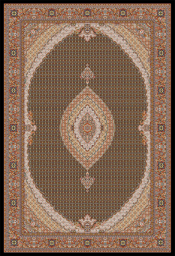 فرش ابریشم ماشینی مدرن و سنتی مناسب حال و پذیرایی برند دفه کد  ABRISHAM SM 918