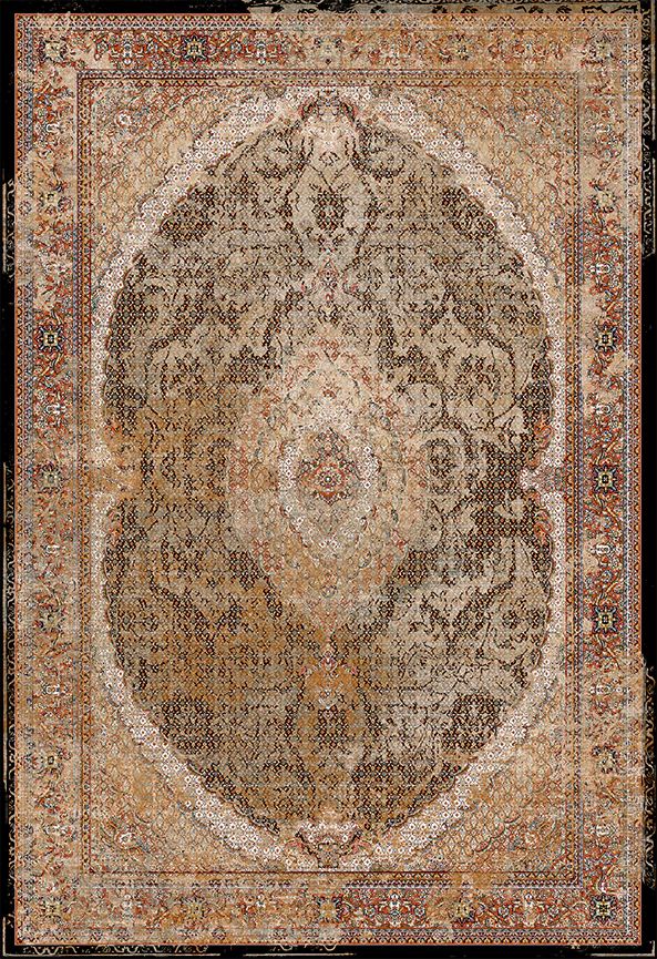 فرش ابریشم ماشینی مدرن و سنتی مناسب حال و پذیرایی برند دفه کد  ABRISHAM SM 919