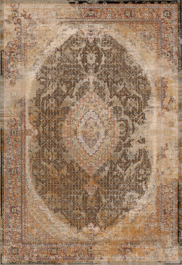 فرش ابریشم ماشینی مدرن و سنتی مناسب حال و پذیرایی برند دفه کد  ABRISHAM SM 920