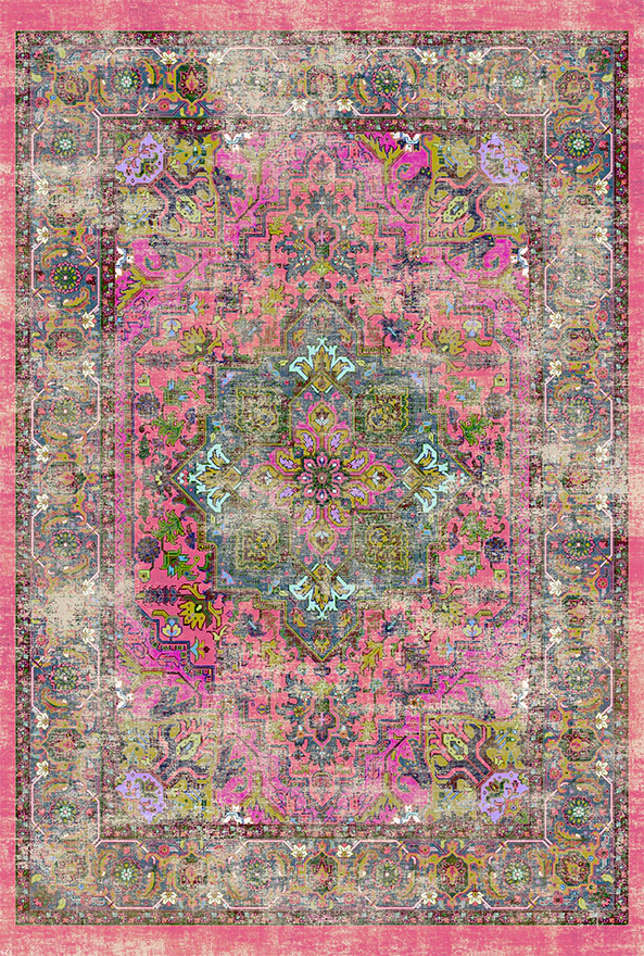 فرش ابریشم ماشینی مدرن و سنتی مناسب حال و پذیرایی برند دفه کد  ABRISHAM SM 943