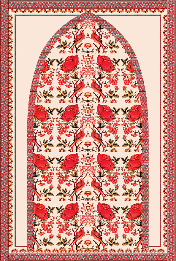 فرش ابریشم ماشینی مدرن و سنتی مناسب حال و پذیرایی برند دفه کد  ABRISHAM SM 947