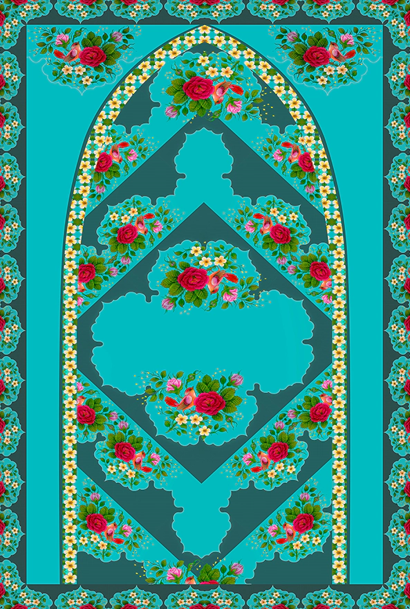 فرش ابریشم ماشینی مدرن و سنتی مناسب حال و پذیرایی برند دفه کد  ABRISHAM SM 949