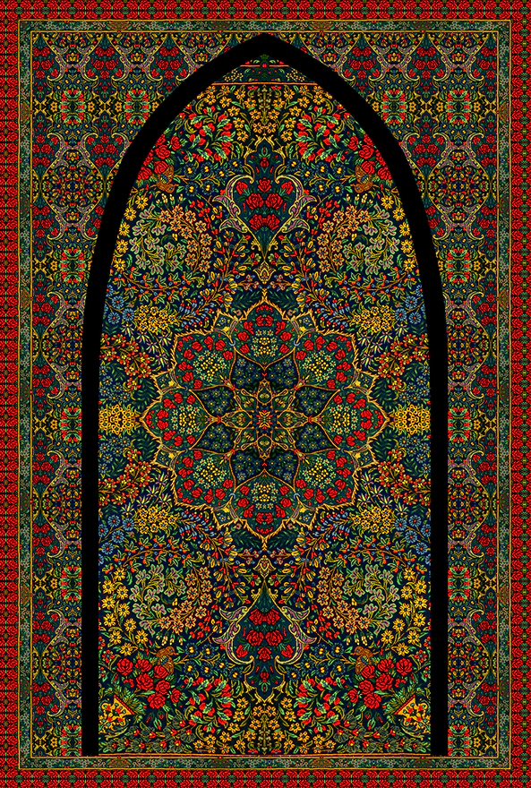 فرش ابریشم ماشینی مدرن و سنتی مناسب حال و پذیرایی برند دفه کد  ABRISHAM SM 954